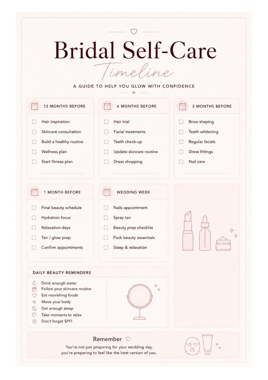 🎁 FREE BONUS – Bridal Self Care Planner