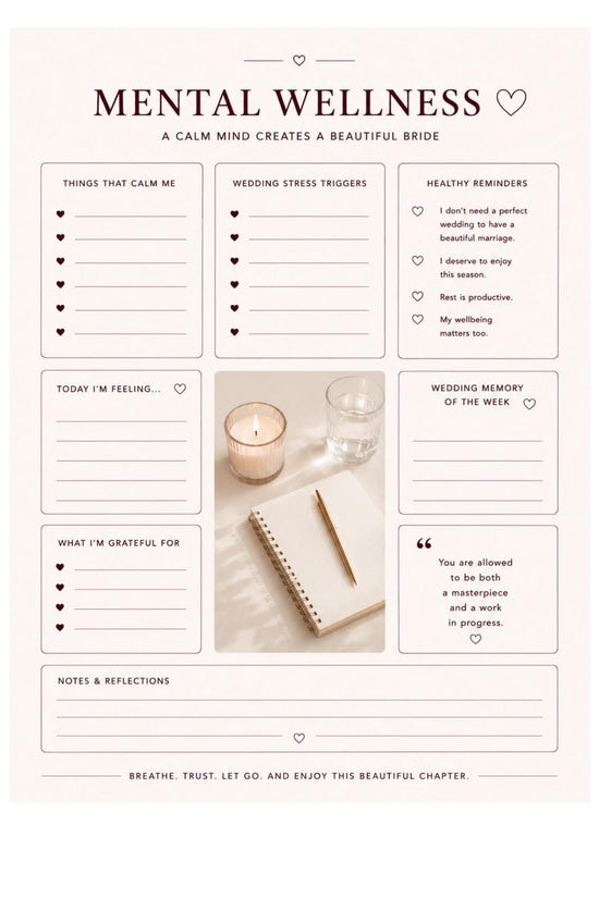🎁 FREE BONUS – Bridal Self Care Planner